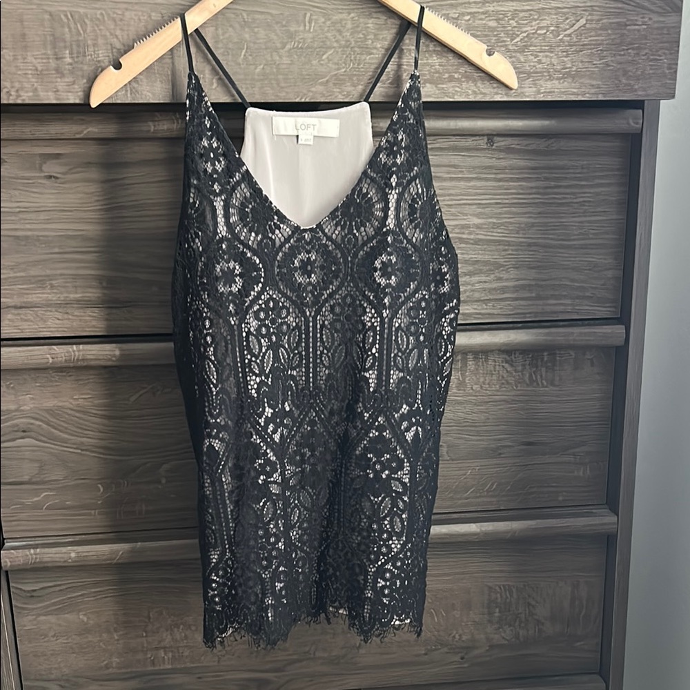 LOFT Black Lace Camisole